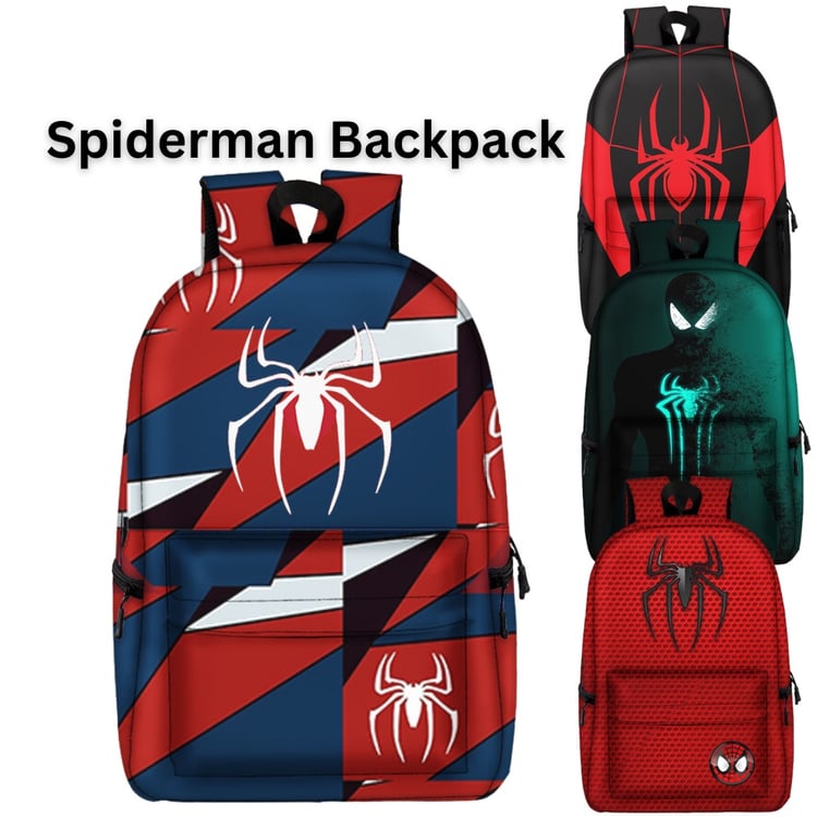 Spiderman-inspired kids backpack for primary school