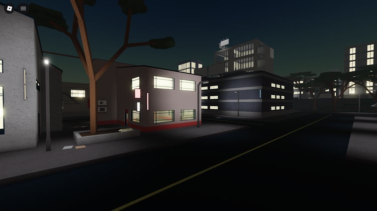 Low poly city map overview in Roblox
