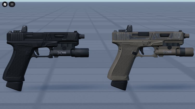 Pair of modern handgun models in Roblox