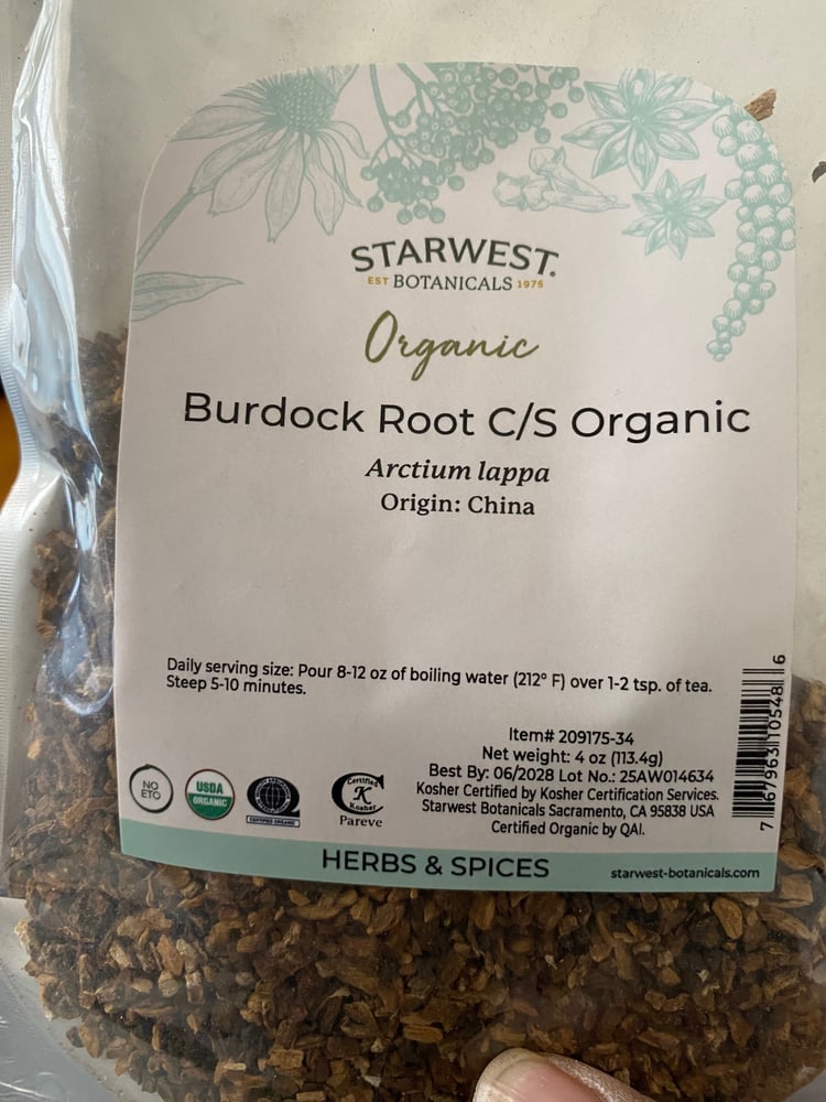Organic Burdock Root by Starwest Botanicals
