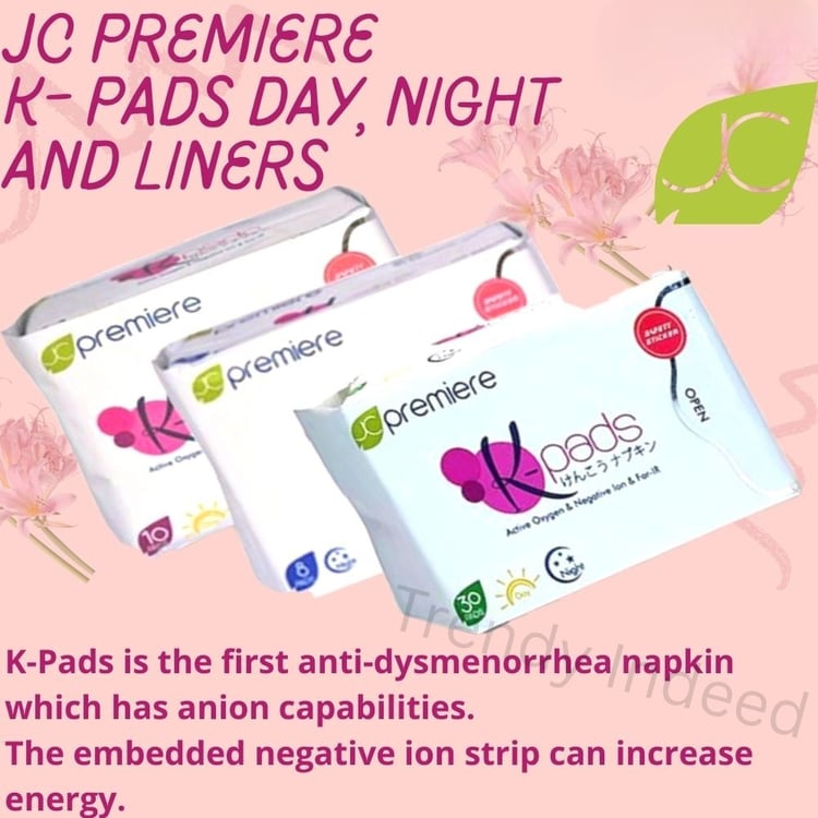 JC Premiere K-Pads panty liners with anion technology