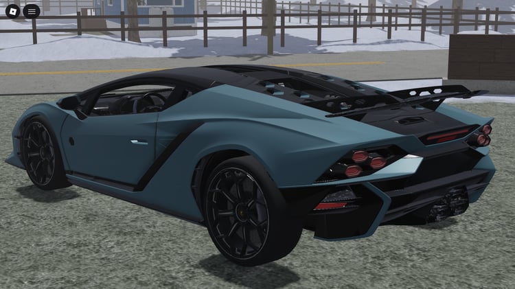 Drivable supercar model in Roblox
