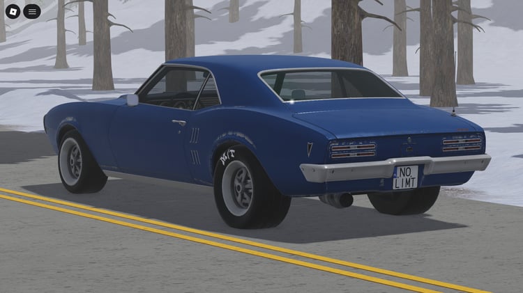 Drivable classic muscle car in Roblox