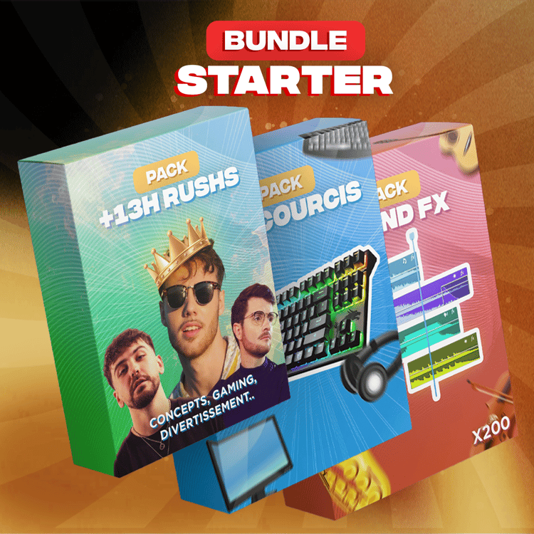 Starter Bundle Shelfcut – pack de démarrage montage vidéo avec sound effects, rushs d’entraînement et raccourcis Premiere Pro