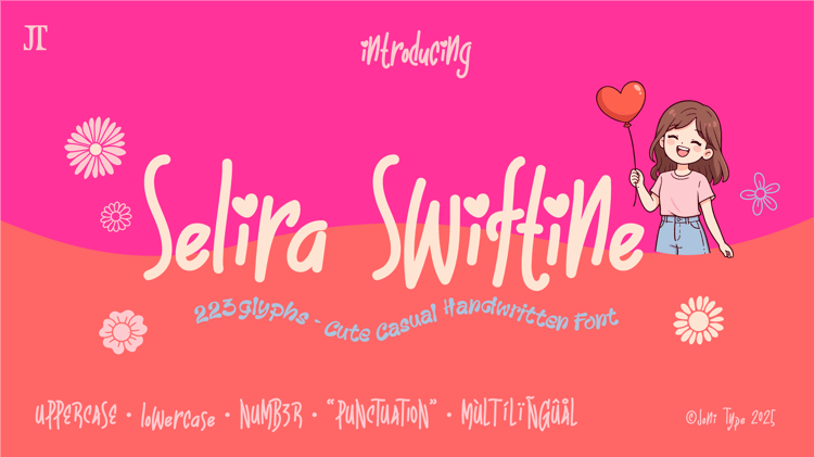Selira Swiftine - cute casual handwritten font