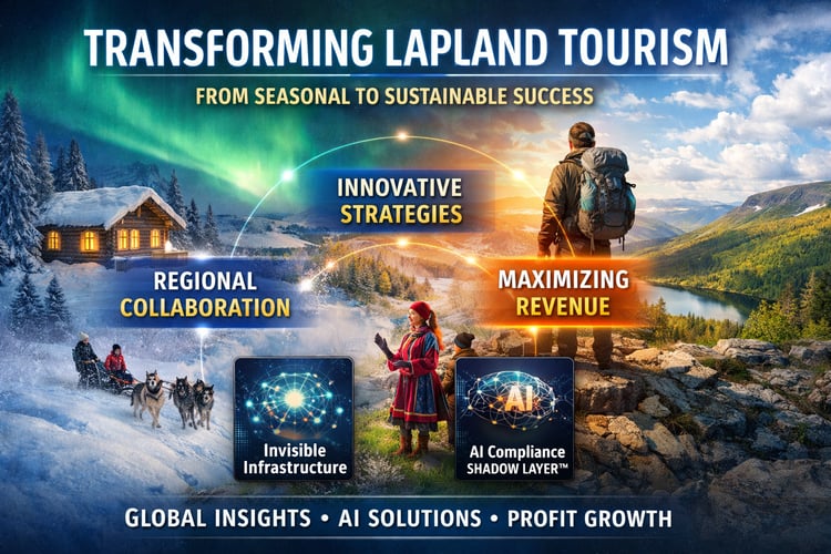 Data-driven guide for year-round tourism optimization in Lapland, helping businesses in Kittilä, Ylläs, Muonio, Enontekiö and Kolari increase revenue, retain staff, and scale beyond winter seasons.