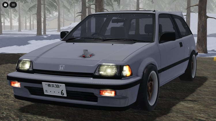Classic Honda Civic Si 1984 interior modeled in Roblox