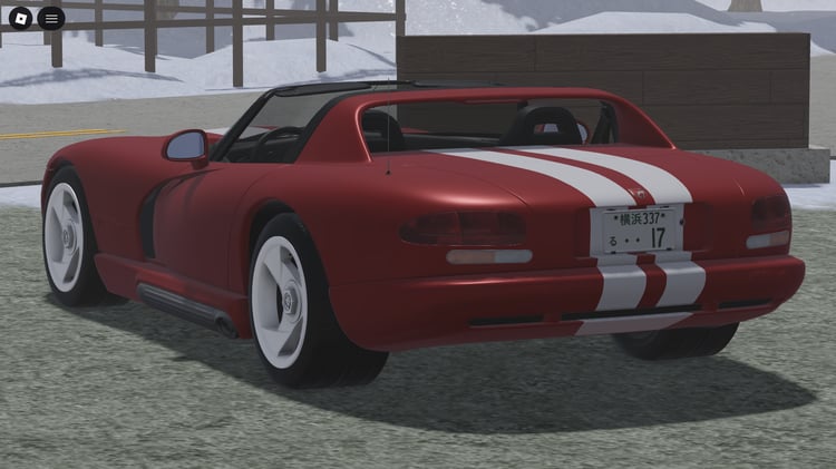 1995 Dodge Viper RT-10 Roblox classic sports car exterior view