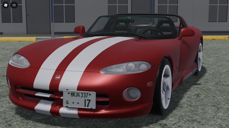 Detailed 1995 Dodge Viper RT-10 vehicle asset for Roblox maps