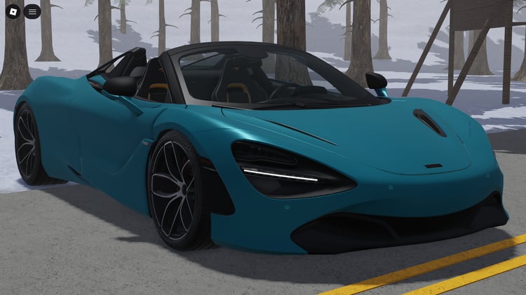 Realistic Roblox model of 2019 McLaren 720S Spider on street