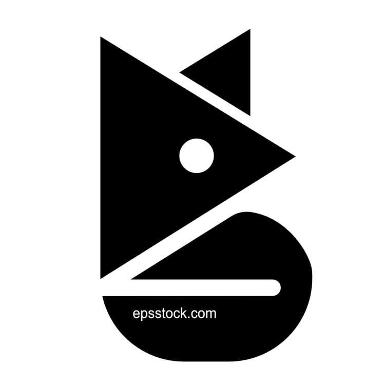 Fox symbol in letter B shape