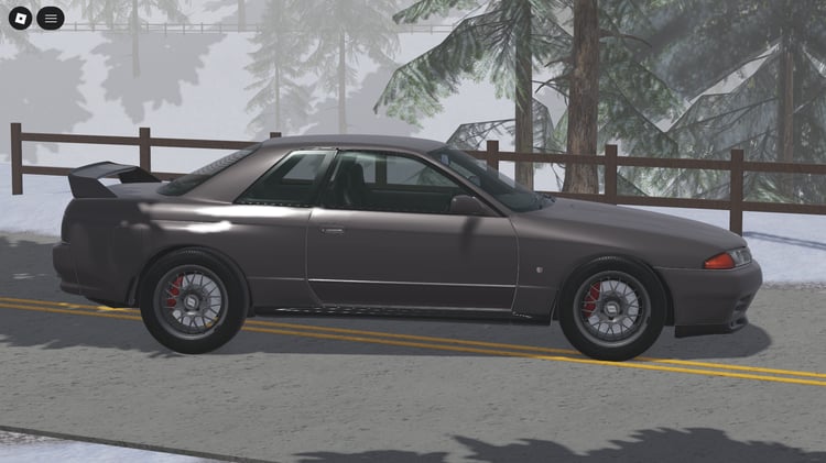 Realistic Roblox model of 1994 Skyline GT-R R32 in city scene