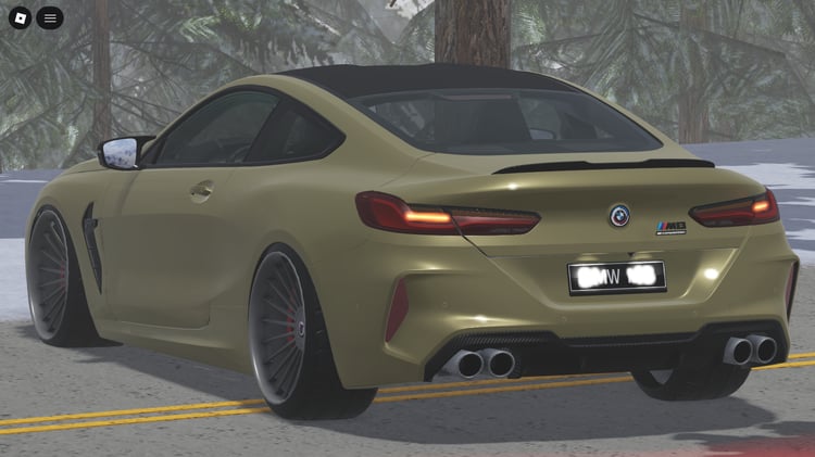 Detailed 2021 BMW M8 Competition vehicle asset for Roblox