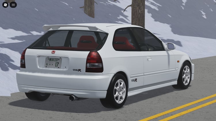 Realistic Roblox model of 1999 Civic Type-R EK9 in city scene