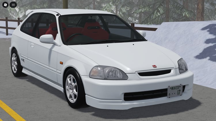 Civic Type-R EK9 interior modeled in Roblox