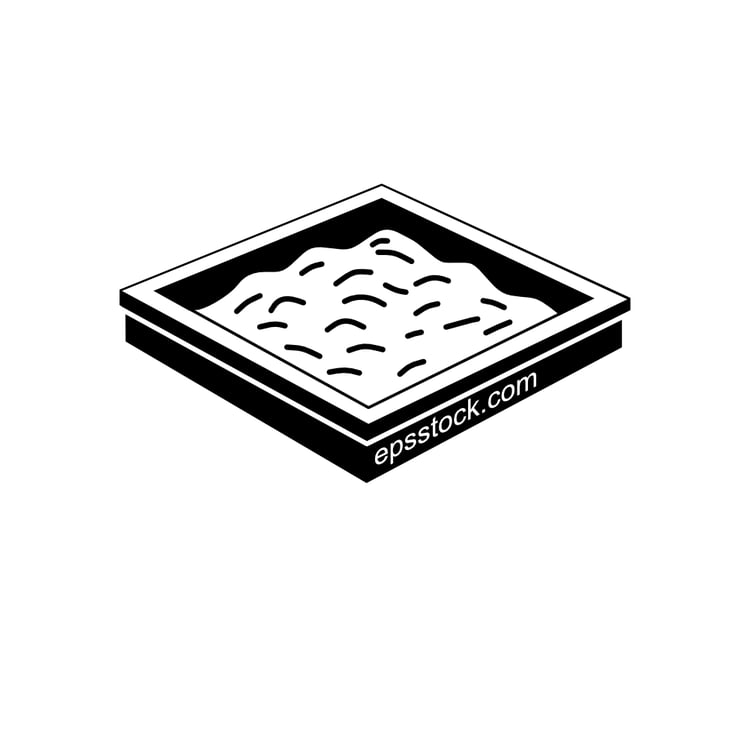 sand tray isometric top view sandbox