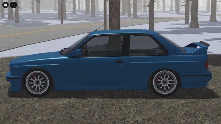 1990 BMW E30 M3 Roblox classic performance coupe exterior view