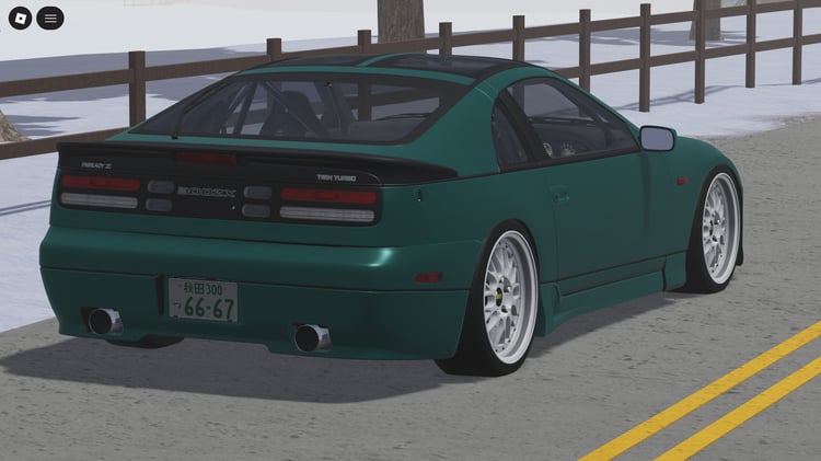 Realistic Roblox model of 1994 Fairlady Z32 C1 on city street