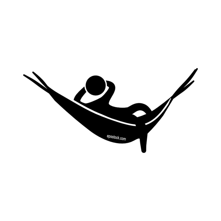 person relaxing in hammock