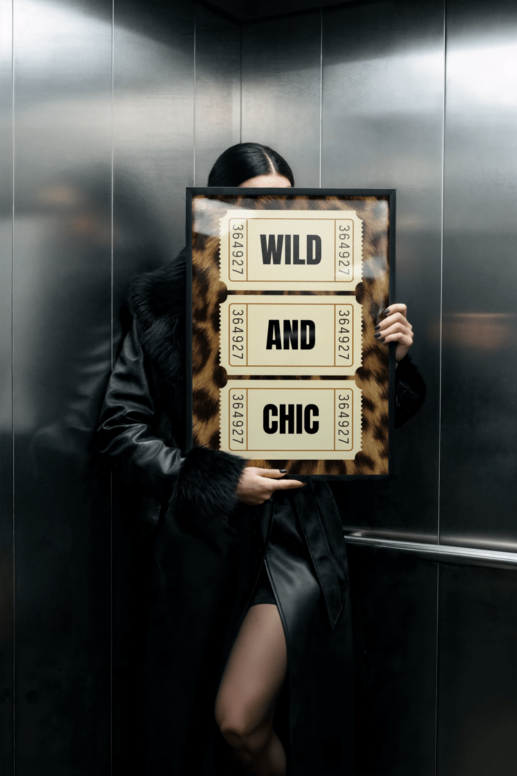 leopard wall art, animal print poster, fashion wall art, glam decor, chic typography print, y2k wall art, fashionista decor, designer inspired art, bold wall art, maximalist decor, trendy wall art, luxury aesthetic, closet decor, dressing room art, leopar