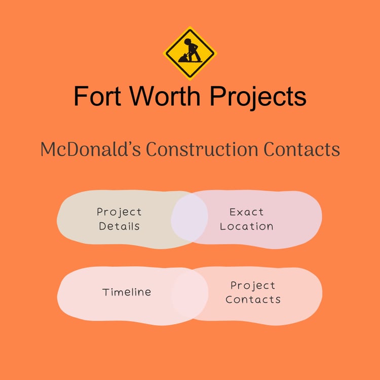McDonalds construction contacts for new construction projects in Fort Worth