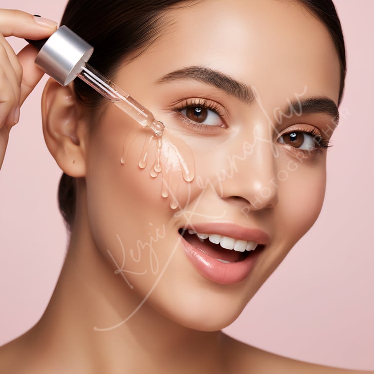Professional Beauty & Skincare Visual – Model with Serum Dropper