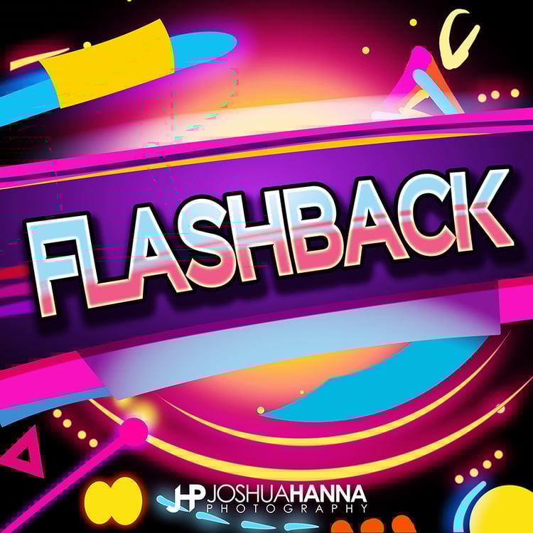 Flashback, Retro, 80s, Photoshop Template, Digital Background, Sports Design, Banner, Poster, Teams, Schools, Photo Day, Media Day, Epic, Modern, Cool, Edgy