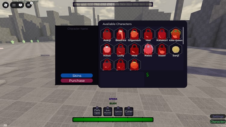 Player using special powers in Roblox anime battle