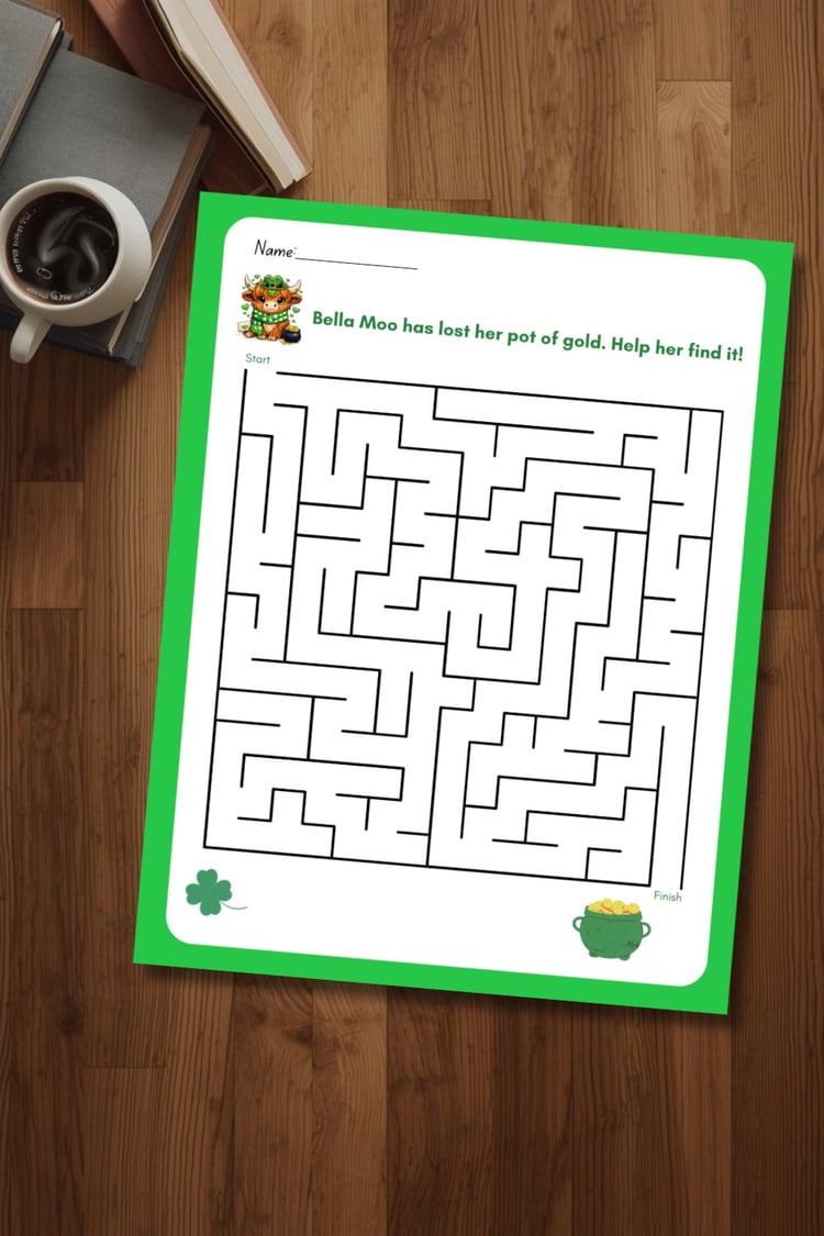 Printable St. Patrick’s Day Maze