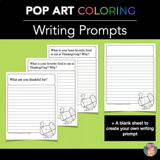 "Pop Art" Thanksgiving/Fall Math Activity—Color by Number Coloring Sheets/Pages