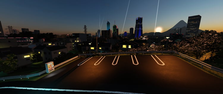 Tokyo Bay Area Roblox night city map overview