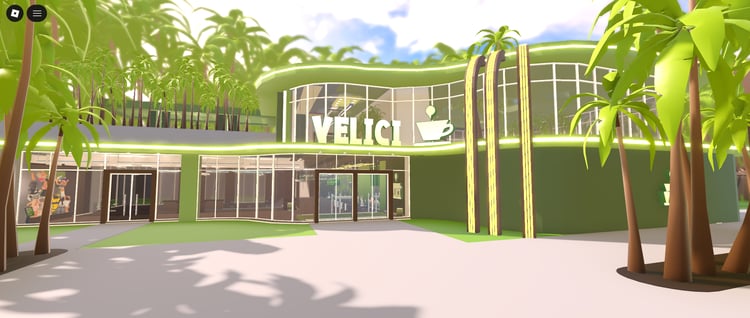 Detailed café interior Roblox map