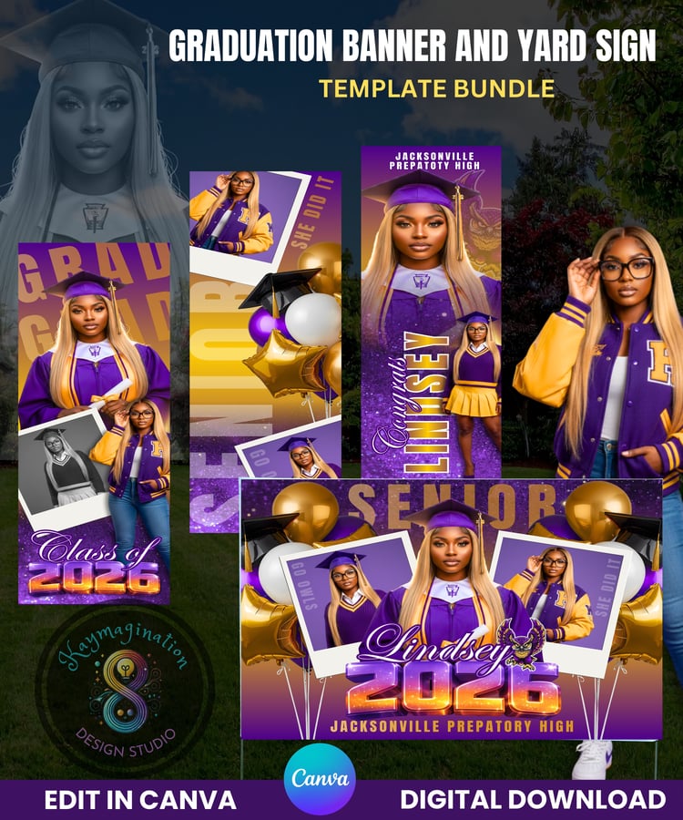 graduation template, grad banner template, yard sign template, graduation 2026, senior 2026, canva graduation template, editable grad template, graduation party decor, senior banner, graduation photo collage, grad sign printable, class of 2026 template, g