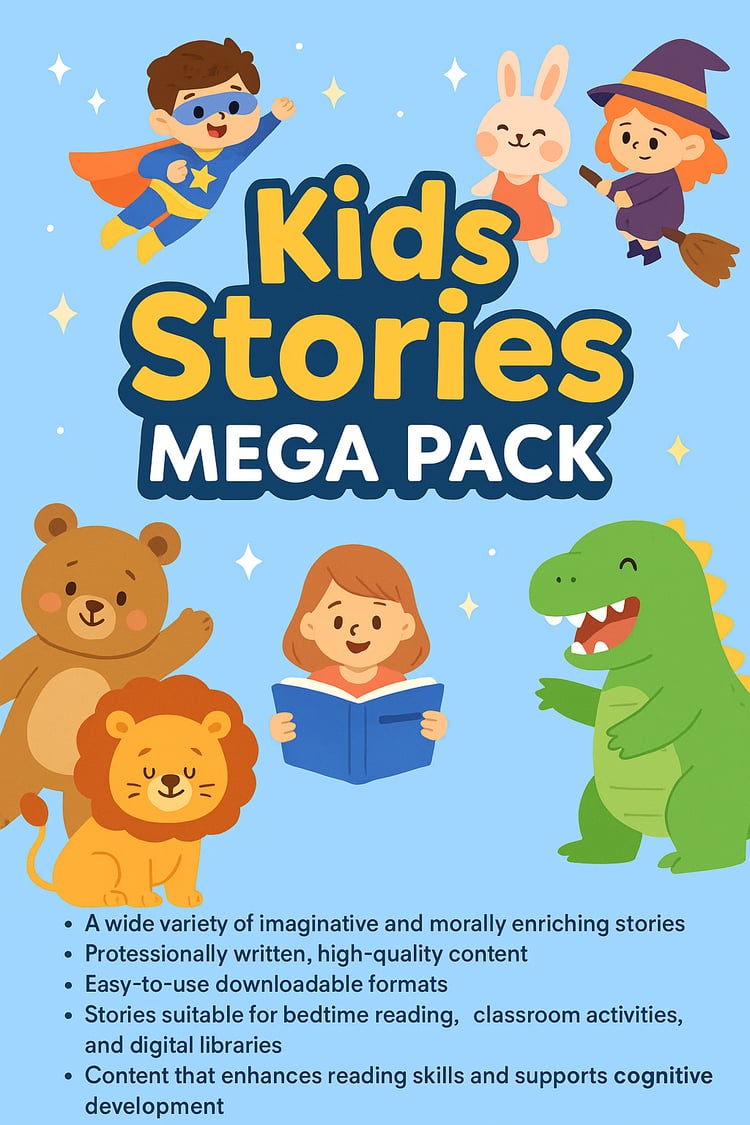 Kids stories mega pack digital download with imaginative and moral tales