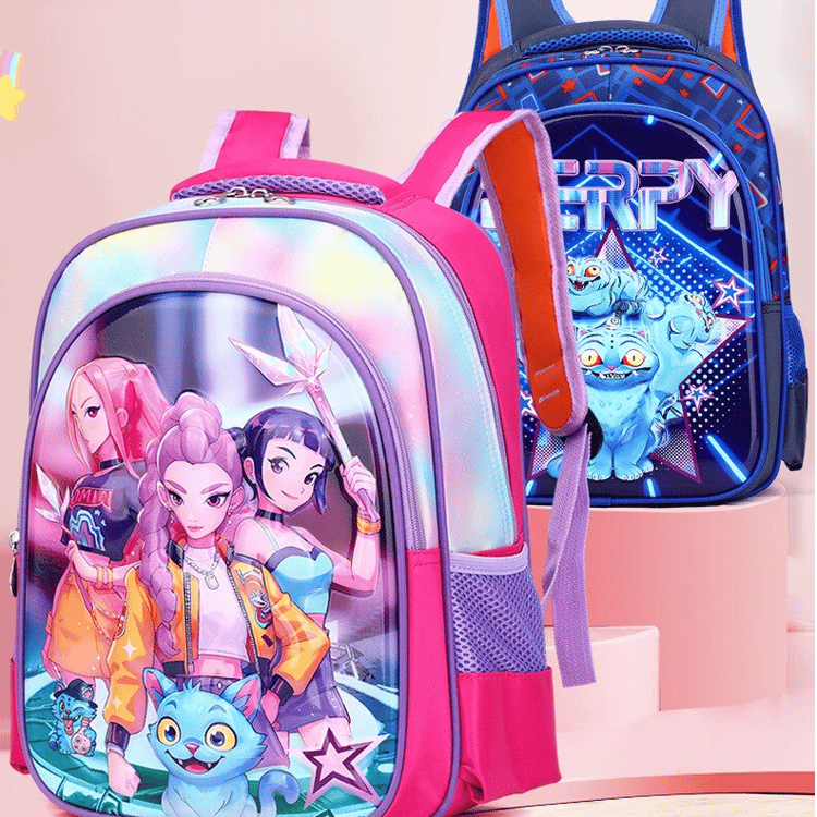 Lightweight kindergarten backpack with breathable back support