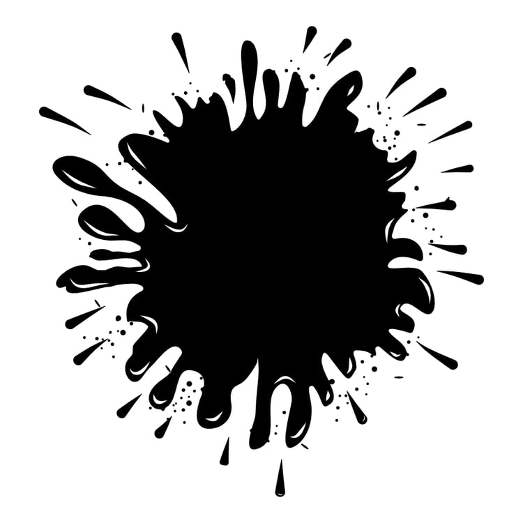 Blob of splattered paint