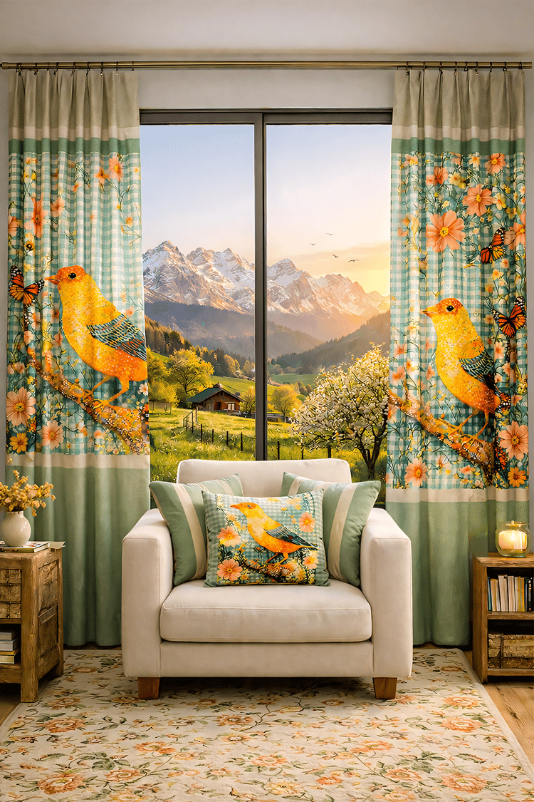 Modern botanical • Whimsical nature art • Floral mosaic design • Contemporary cottagecore • Bright spring decor • Nature-inspired wall art