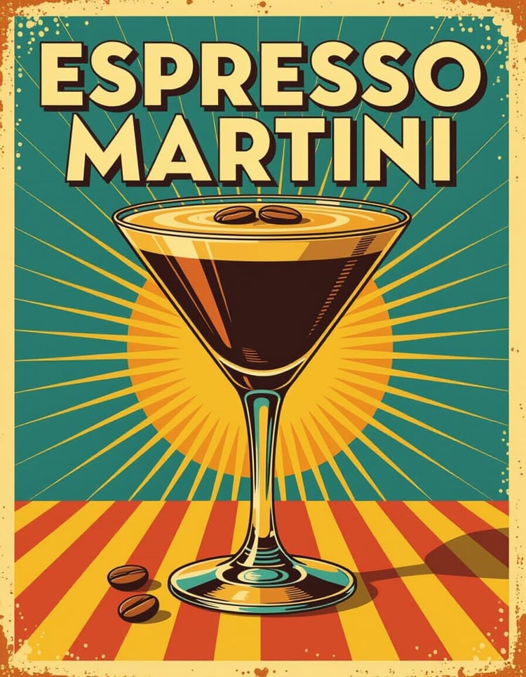 Espresso martini poster 1950s