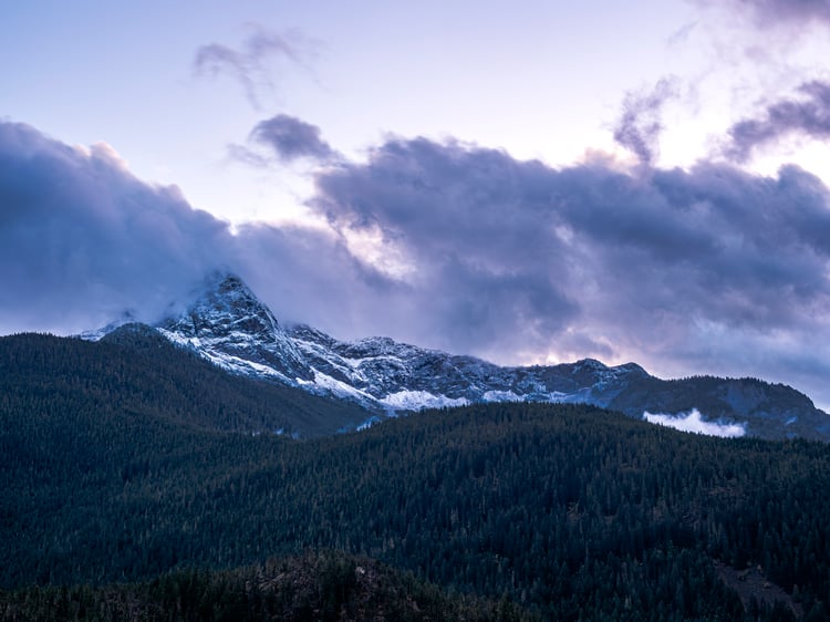 Landscape Photography, photography print, art print, mountain print, Diablo Lookout, North Cascades, blue hour