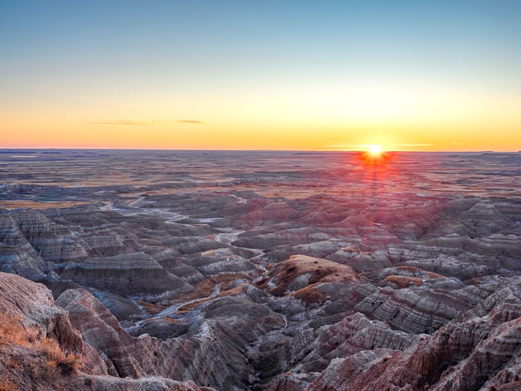 Landscape photography print, fine art photography print, Badlands National park print, sunrise photograph