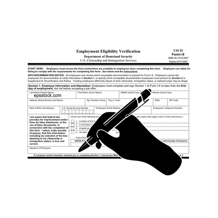 fill out Form I-9
