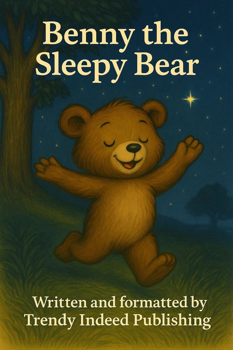 Cute bear bedtime story digital book for young children
