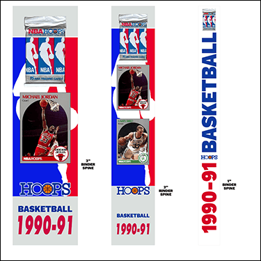 1990-91 Hoops Basketball Cards Binder Inserts