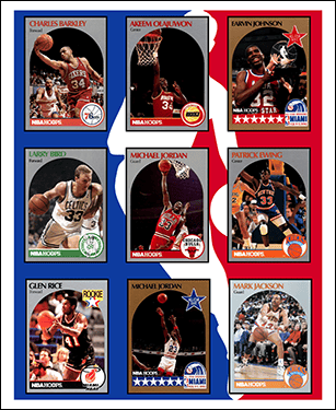 1990-91 Hoops Basketball Cards Binder Inserts