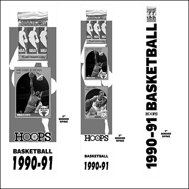 1990-91 Hoops Basketball Cards Binder Inserts