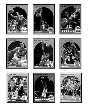 1990-91 Hoops Basketball Cards Binder Inserts