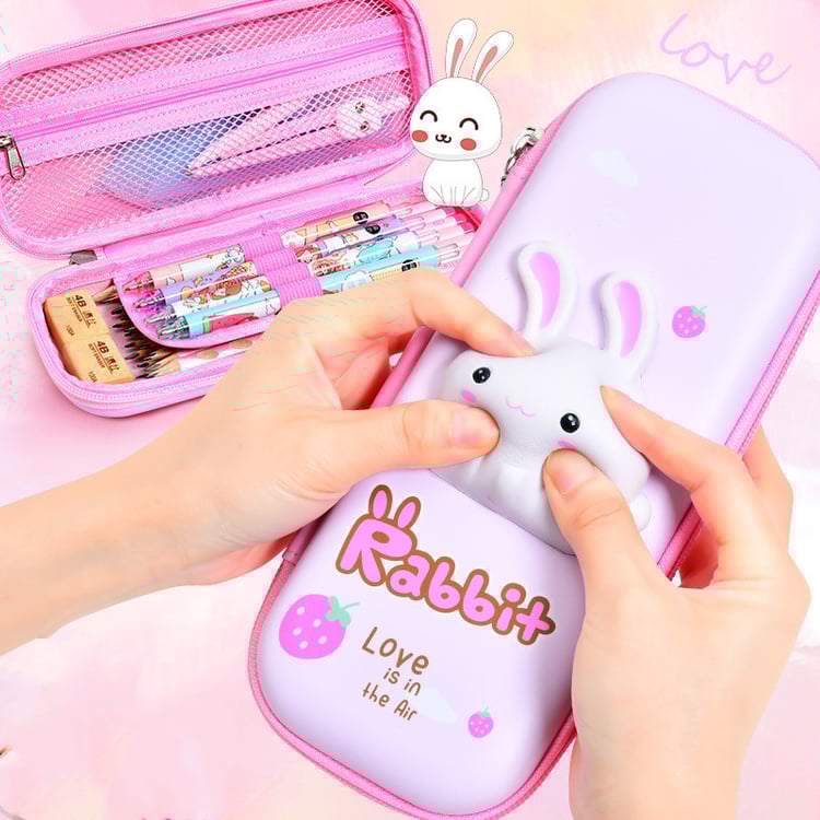 Cartoon 3D pencil case for school and travel