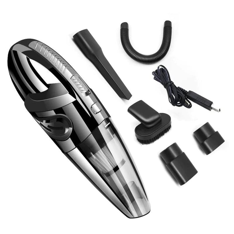 Portable cordless vacuum for car room and office use