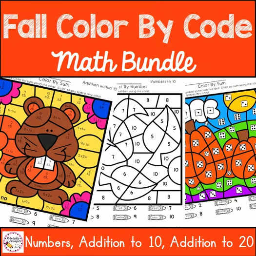 Fall Color By Code Math Bundle