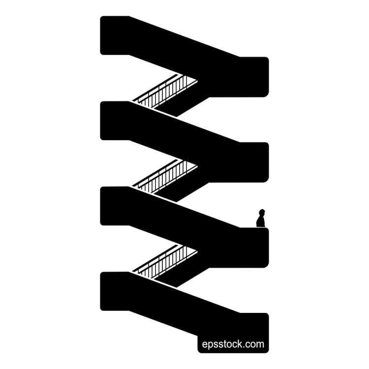 twisted modern staircase